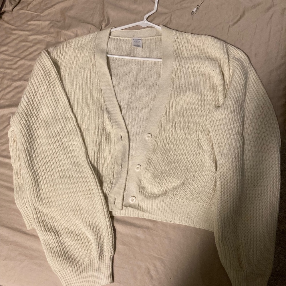 Melrose and Market Cream Button-Up Cardigan